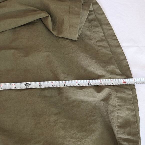 Free People Skirt Womens XS Khaki Cotton Wrap Style Tie Waist A-line Midi - Picture 7 of 9